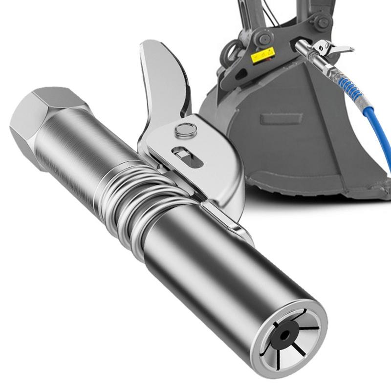 Grease Guns Coupler Heat-resistant Grease G uns Fittings With 6 Cleats Oil Guns Nozzle Self-locking Car Accessories