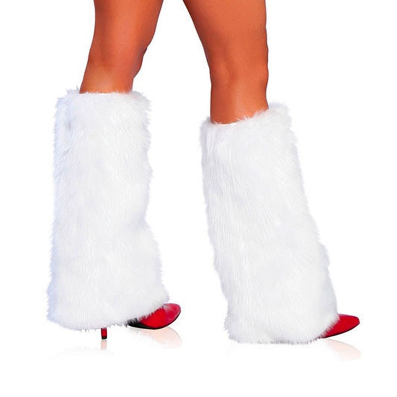 Women Stockings Faux Fur Leg Pure Color Soft and Comfortable Boot Sleeves Shaggy Winter Leg Warmers Autumn Women's Socks