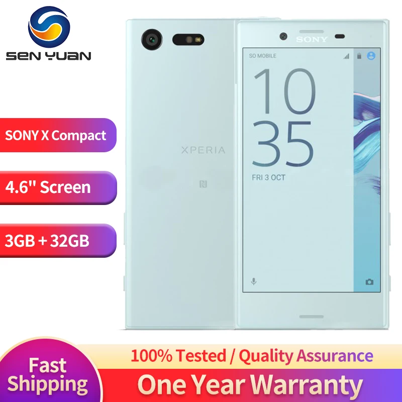 Original Sony Xperia X Compact Japenese Version 3GB RAM 32GB ROM 4.6" Inch Single SIM Android Octa Core 23MP Camera Origina