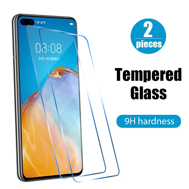 2PCS Screen Protector Glass For Nova 5T 7i 6SE 8SE 7SE Y9S Y9a Y7a Y8S Protective Glass For Huawei P40 P20 Pro Y8p Y9 Y7 Y6 2019