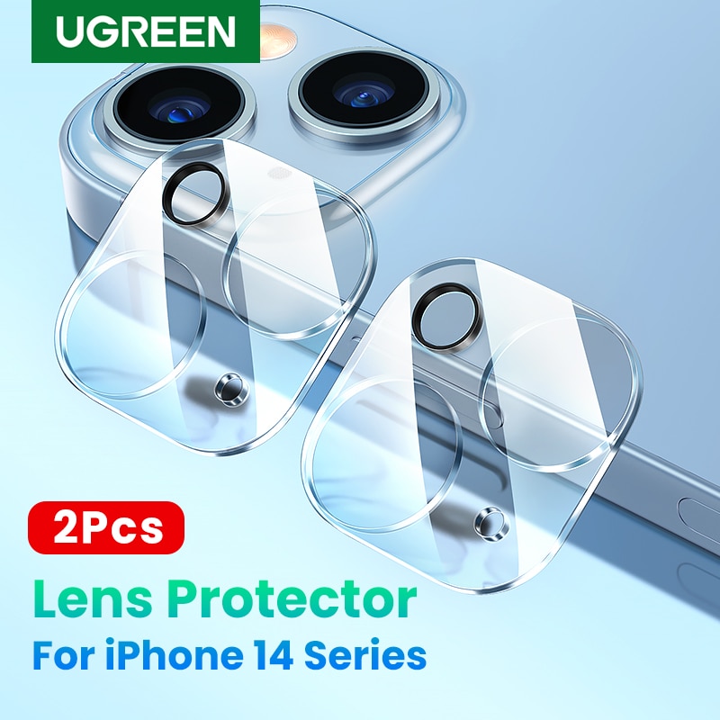 UGREEN 2PCS Camera Lens Protector for iPhone 14 Pro Max 2022 Full Lens Film for iPhone 14 Plus Transparent Case Protection Glass