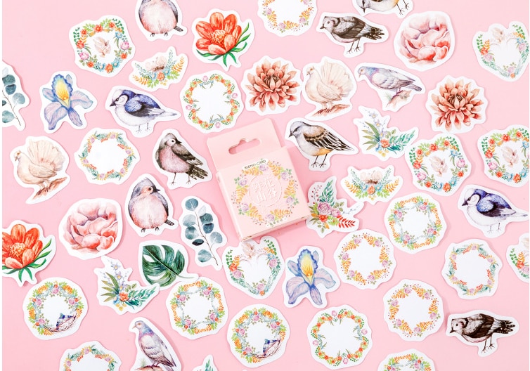 Flower place decorative sticker(1pack)