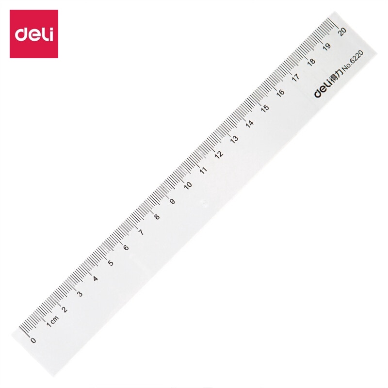 Deli 1 PC Ruler 20cm Transparent Precision Measuring Tool 6220