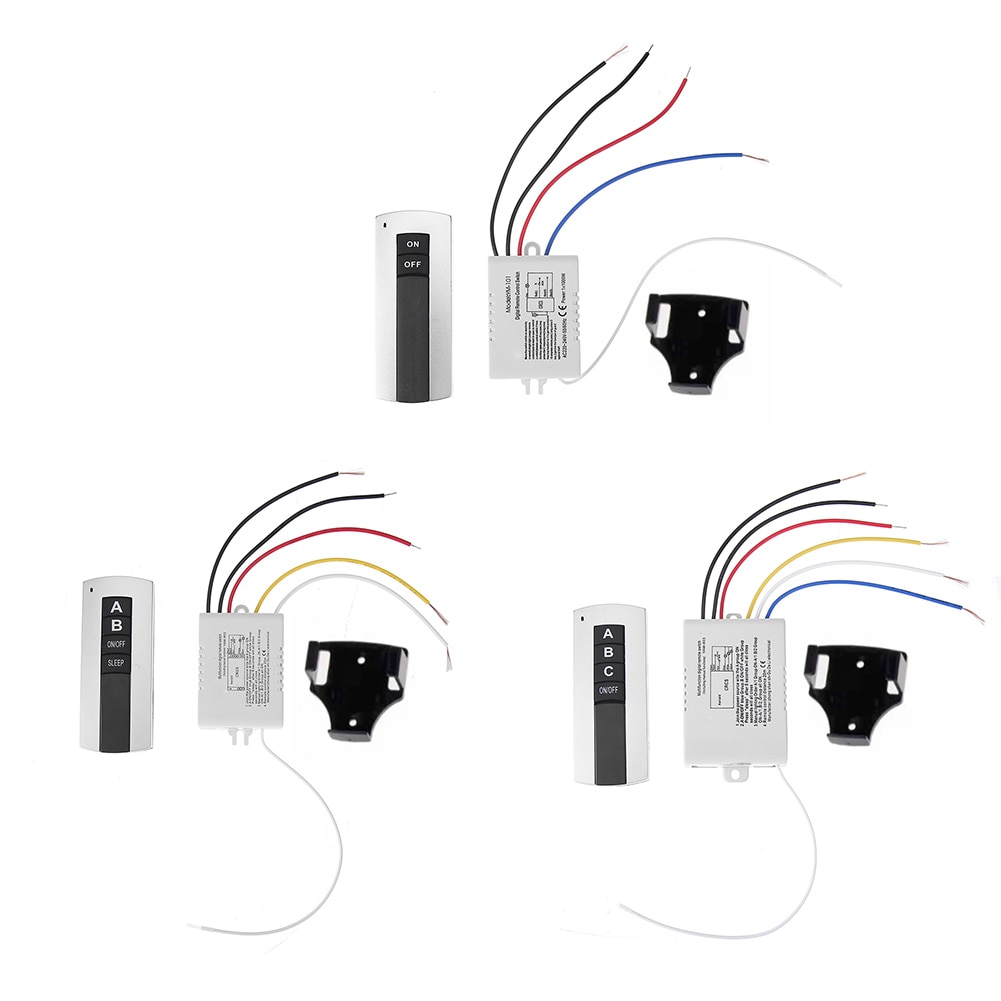 Wireless ON OFF 220V Lamp Remote Control Switch Receiver Transmitter for Fluorescent Lamp Light Receiver Transmitter