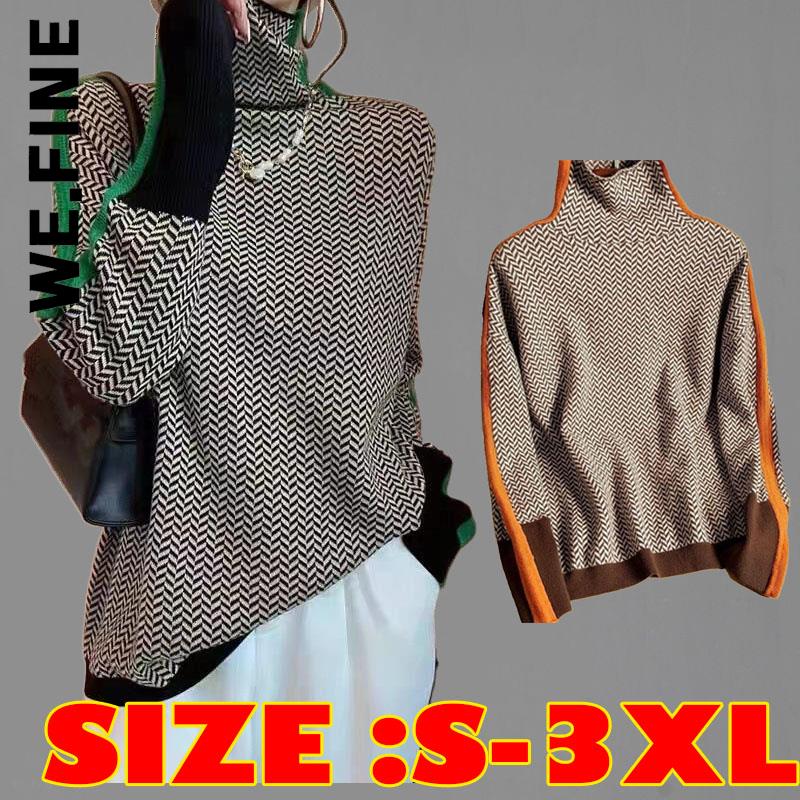 We.Fine New Women Sweater Turtleneck Knitted Slim Elegant Sweaters Ladies Korean Harajuku Top Women Popular Cheap Female