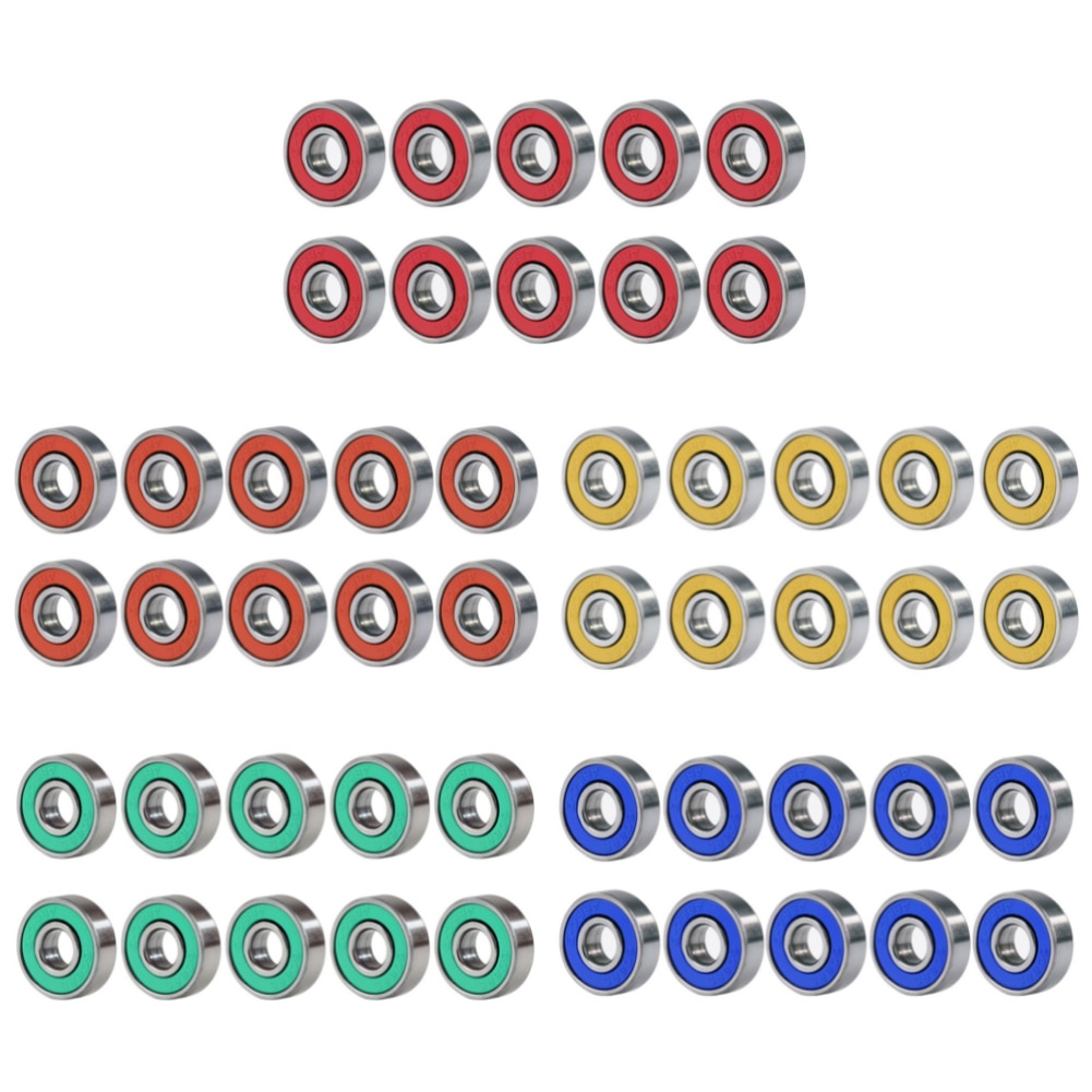 10pcs Roller Skate Wheel Bearings Deep Groove 608rs ABEC-9 Miniature Ball Bearings Carbon Steel Precision Bearing for Skateboard