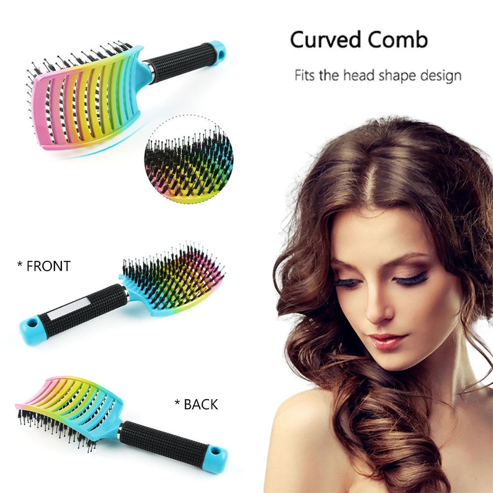 Pop Hair Brush Scalp Massage Comb Head Massage Comb Magic Detangling Hairdressing Styling Tools Salon Barber Comb Curly Detangle