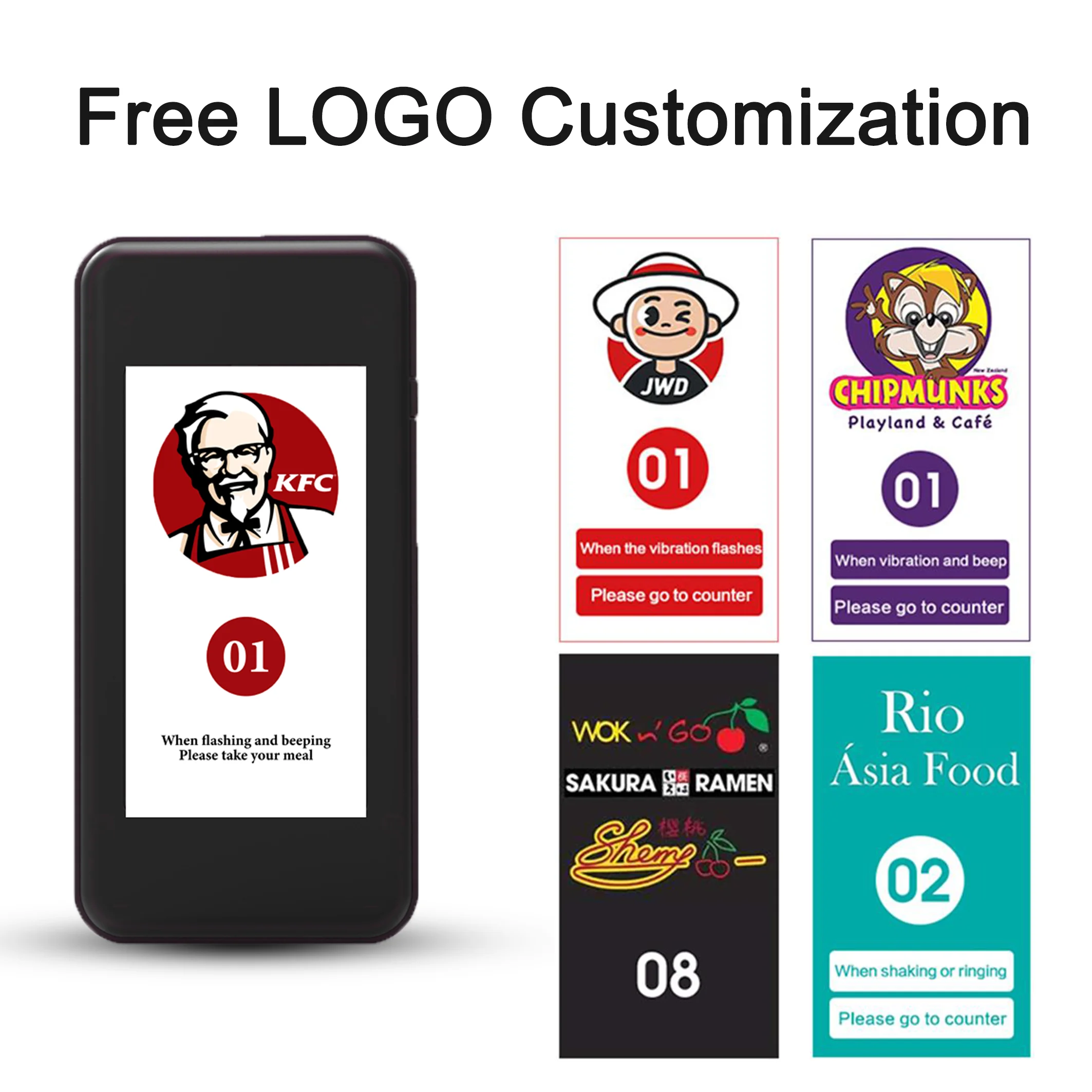 JIANTAO JT-911 With 16 Call Bells Wireless Call System Restaurant Pager Buzzer For Fast Food Truck Coffee Service
