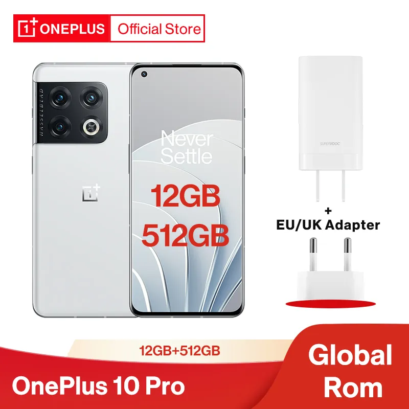 Global Rom OnePlus 10 Pro 10pro 5G 12GB 512GB Snapdragon 8 Gen 1 Mobile Phones 80W Fast Charging Cellphone