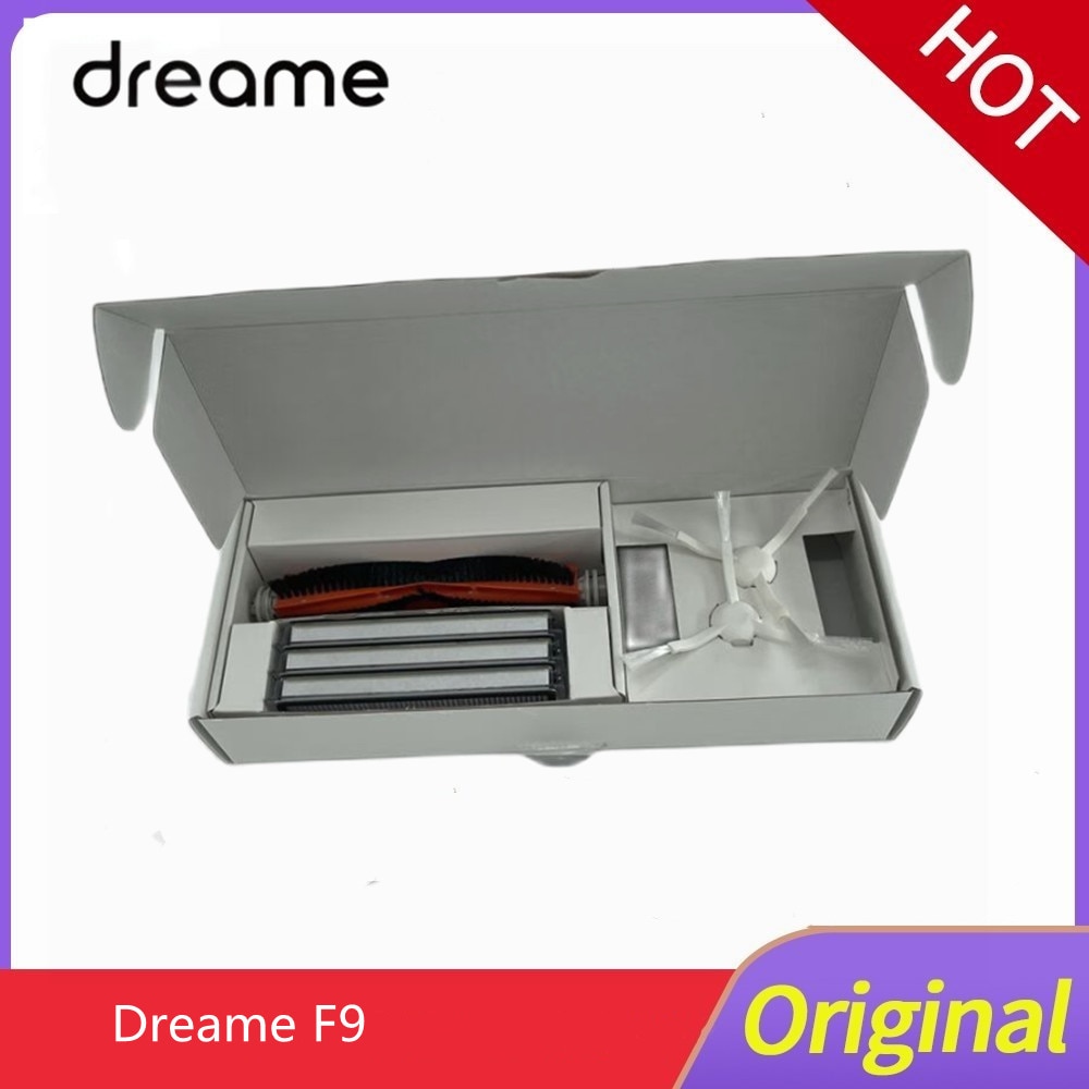 Original Dreame F9 Robot Vacuum Cleaner Accessories Main Brush Edge Brush Mop Hepa Filter Set