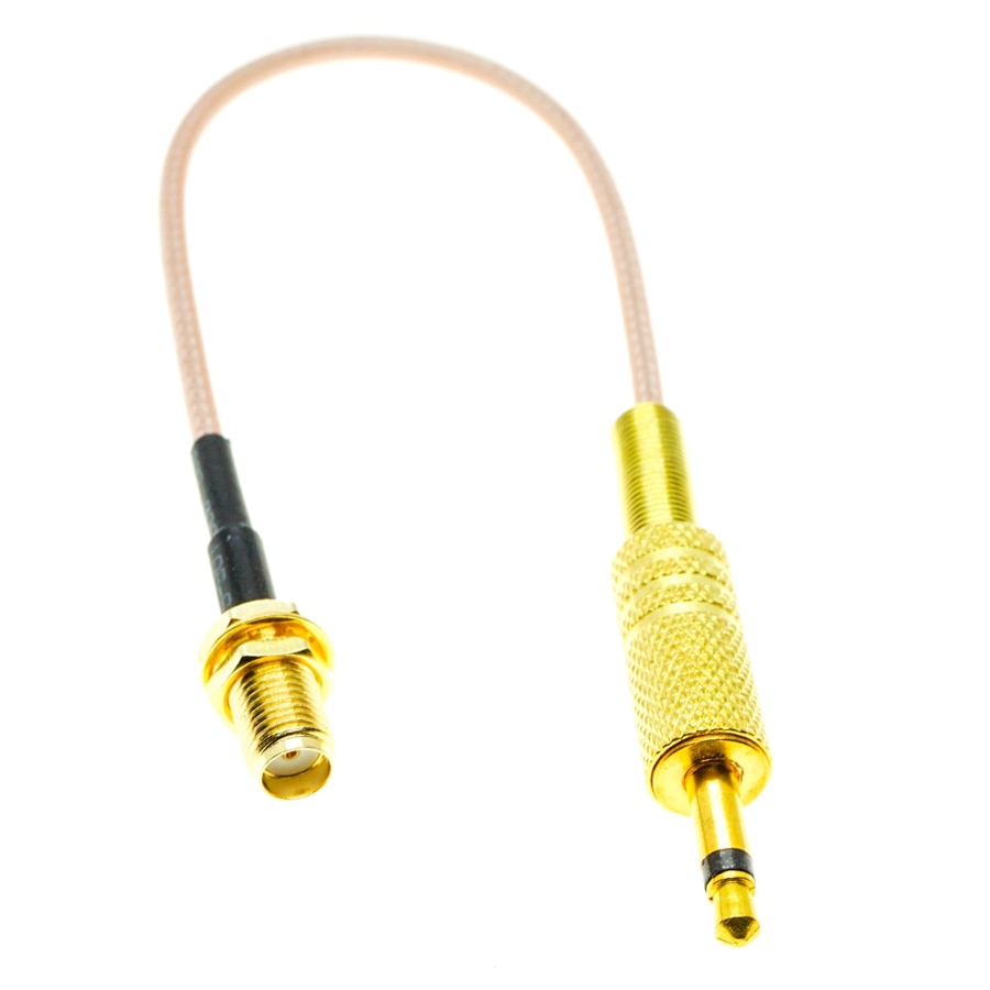 SMA FEmale to 3.5mm 1/8" TS Male 50ohm RG316 Coax Low Loss RF Cable