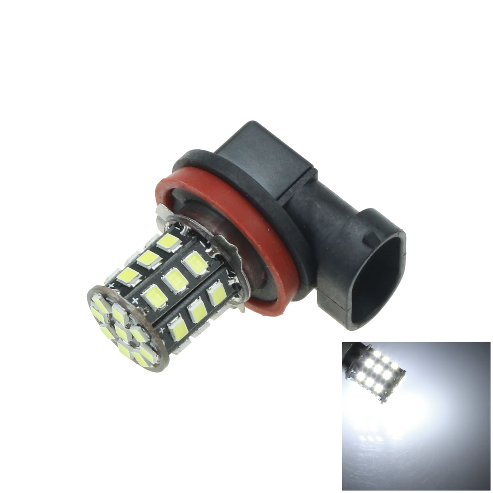 1x White AUTO H11 Fog Lamp Signal Light 33 Emitters 2835 SMD LED PGJ19-3 H220-W