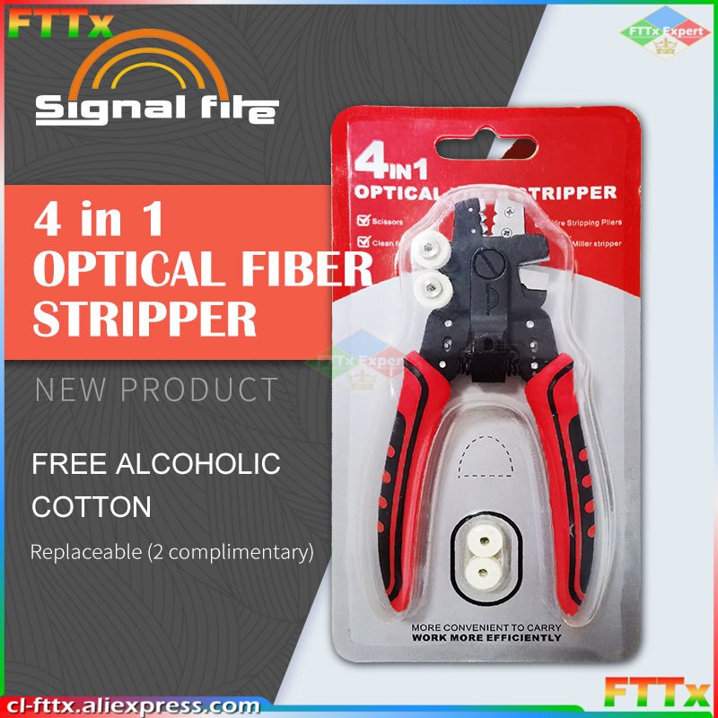 Free Shipping New 4 in 1 Optical Fiber Stripper Optic Fiber Miller Stripper Scissors Wire Stripping pliers OFS-04