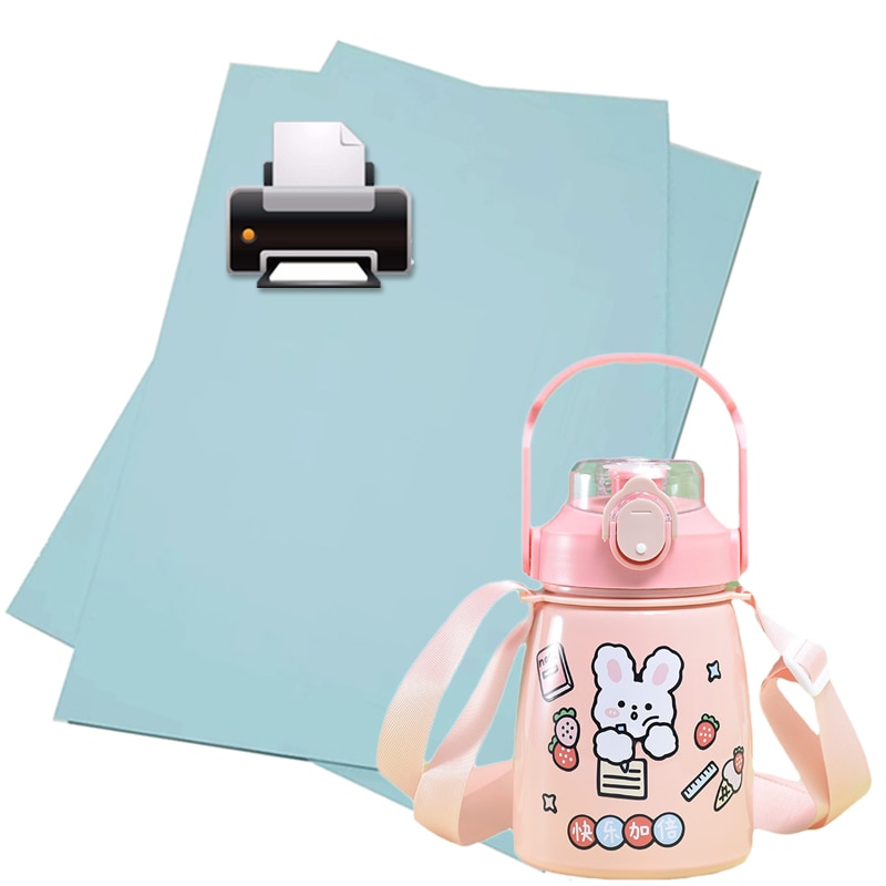 Blue Backing Paper Display White A4 WaterSlide Decal Paper Clear Laser Water Transfer Paper Sheets for Laser Printer