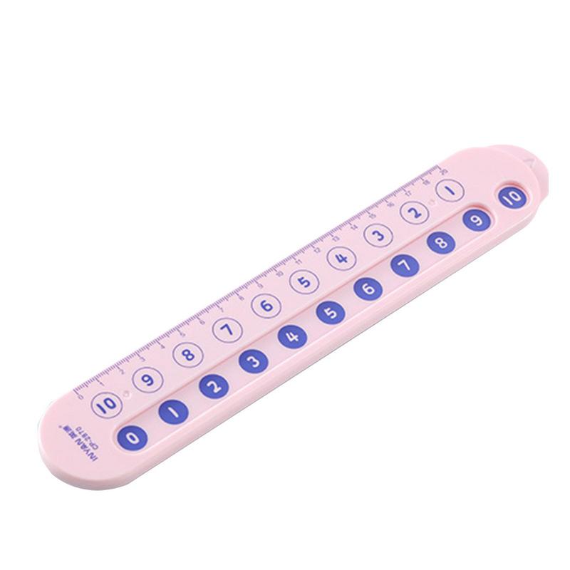 Slide Ruler For Mathematics Number Matching Ruler Toy Mathematical Enlightenment Teaching Aids For Home And School Blue / Pink
