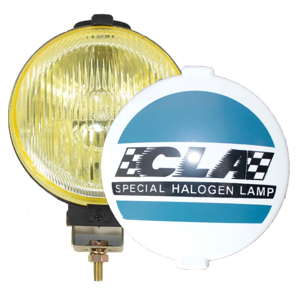 NOS Halogen Round 6" Yellow Lens Fog Light #SAE-F-86 W/Bracket * 1PC