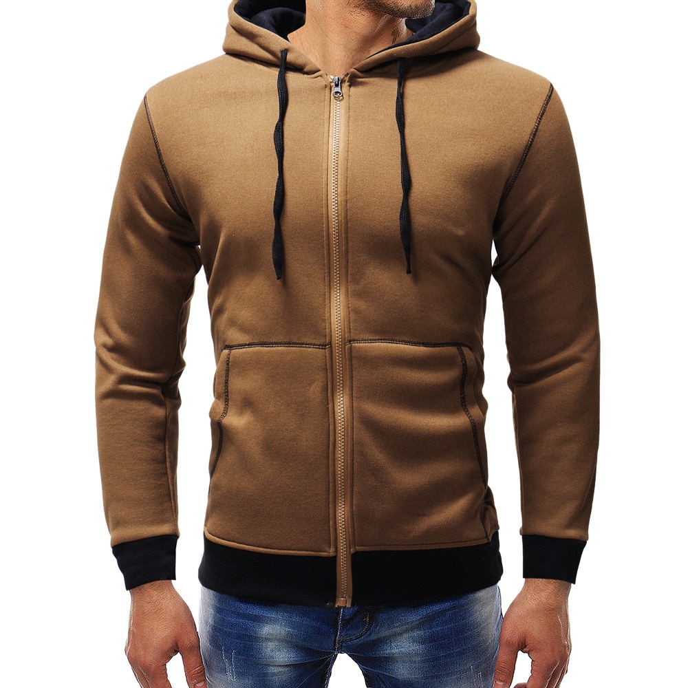 2023HOT ZNG 2020 Men's hoodies streetwear Autumn Winter Men's sweatshirt Casual Zipper Long Hoodie Top sudadera