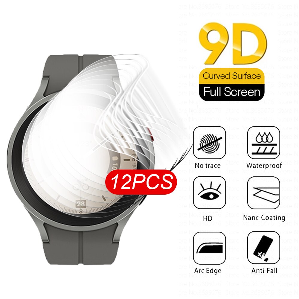 12PCS 9D Curved Hydrogel Film For Samsung Galaxy Watch 5 Pro 45MM Watch5Pro Protective Film Not Glass On Samsun Watch5 40MM 44MM