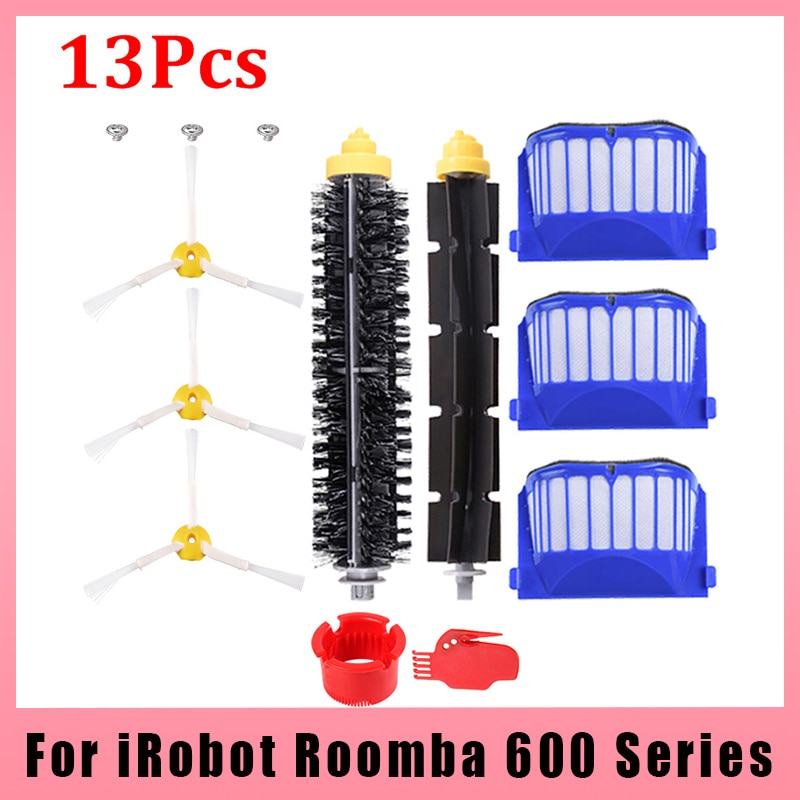 Roller Side Brush Filter Wheel For iRobot Roomba 600 Series 606 610 620 630 650 660 675 676 680 690 Vacuum Cleaner Accessories