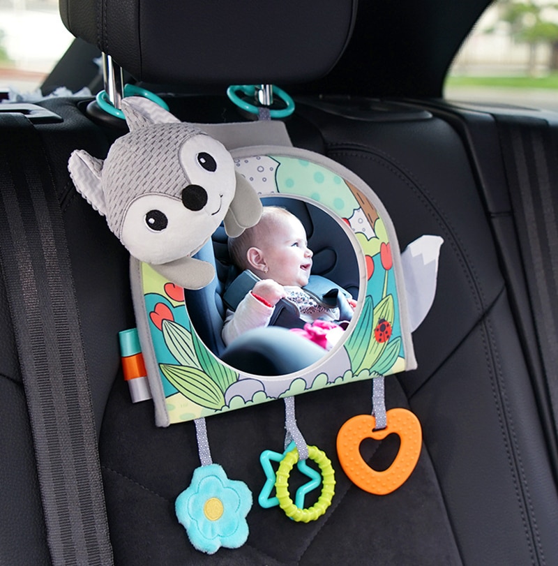 Adjustable Baby Rear Facing Mirrors Cute Animal Pattern Car Baby Safety Mirror Auto Back Seat View Mirror for Kids Children