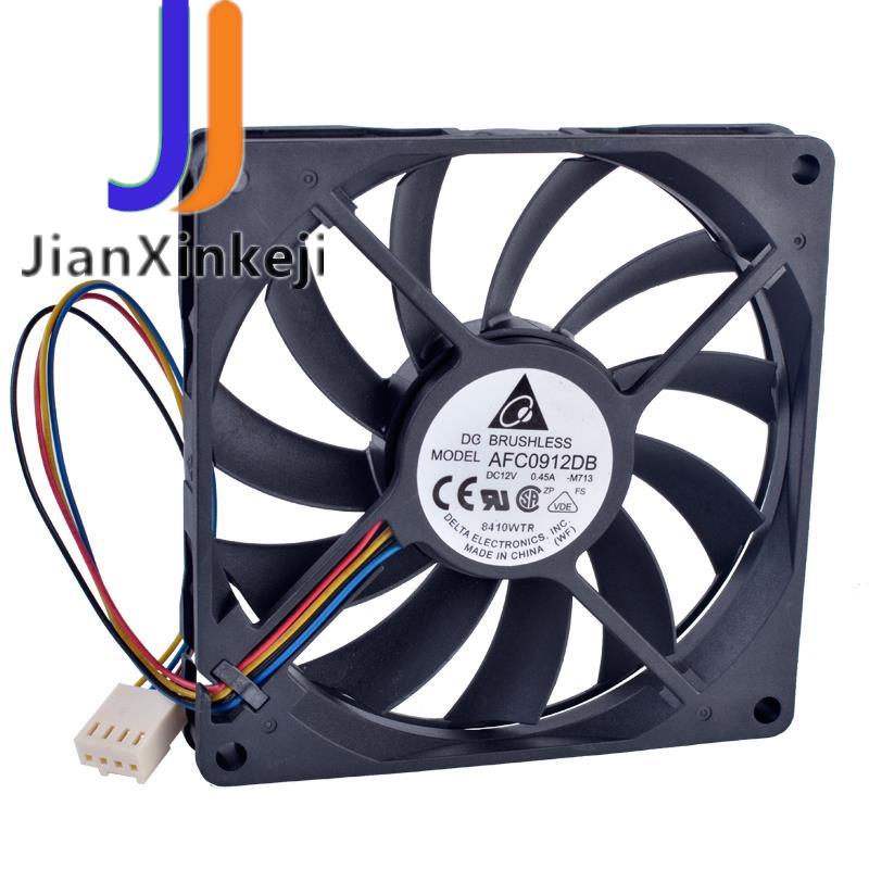 AFC0912DB 90mm fan 9015 90x90x15mm 12V 0.45A Double ball bearing 4 wire 4pin PWM computer CPU cooler thin cooling fan
