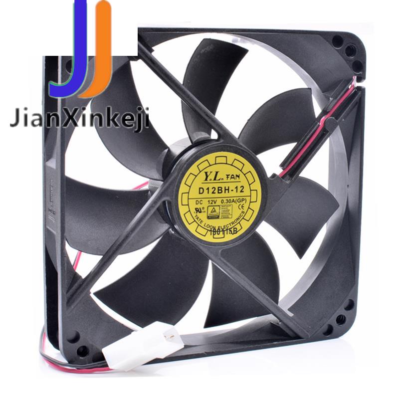 Original YL D12BH-12 12cm 12025 120x120x25mm 120mm 12V 0.30A double ball chassis power supply cooling fan