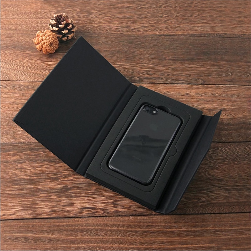 Luxury Gift Paper Package Box Personalisation Initials Black Presentation Box For Iphone 14 14 plus 14 max