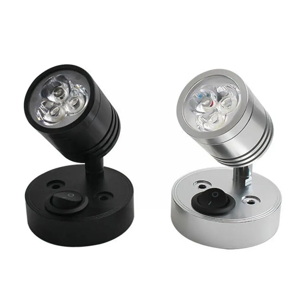 New Car 12v Reading Lamp With Switch Rv Boat Led Spotlight Trucks Wall Bedside Spotlight Mounted Light Trailer Motor Y5e9