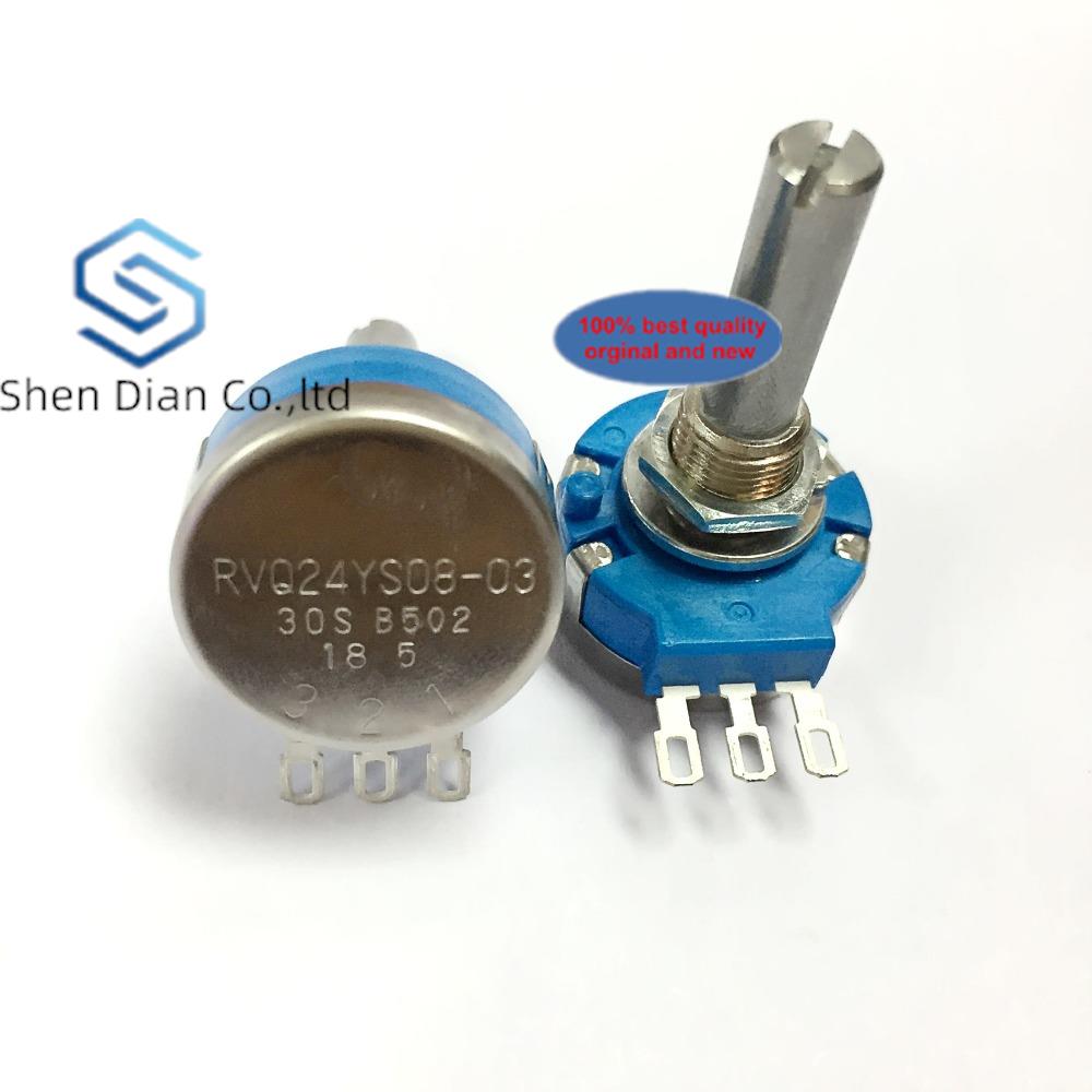 Original new 1pcs RVQ24YS08-03 30S B502 5k OHM 45 degrees Long Life Position Sensor Potentiometer
