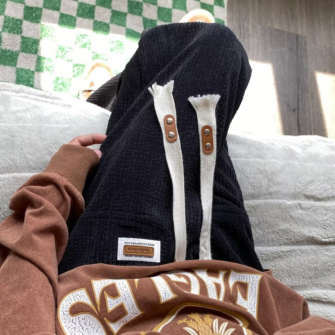 RUIHUO Corduroy Pants Men Clothing Fashion Chinese Size 3XL Streetwear Trousers Mens Joggers 2022 Spring New Arrivals