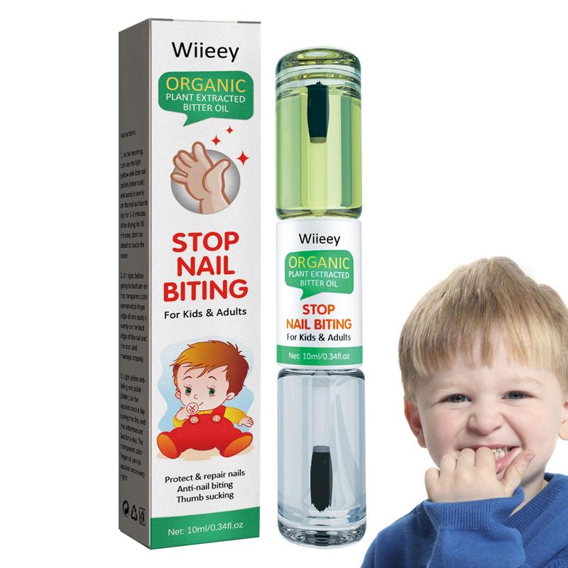 No Bite Nail Polish Nail Biting Stop Fingernail Oil With Double-Head Design Prevent Thumb Sucking Oil For Kids Toddlers