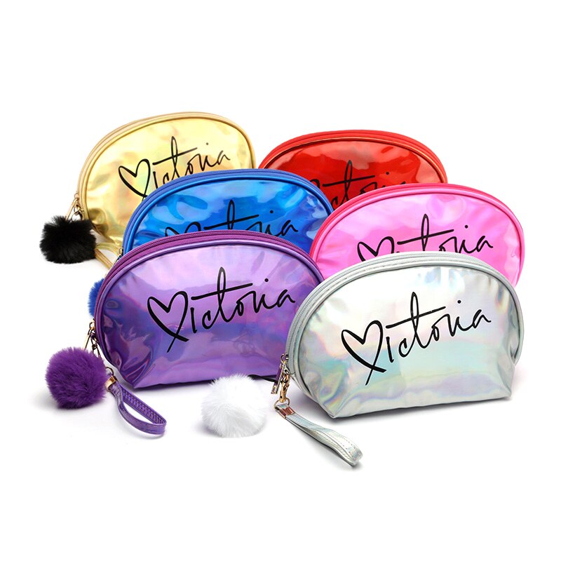 Colorful Waterproof PVC Laser Cosmetic Storage Bags Women Neceser Make Up Bag Pouch Wash Toiletry Bag Travel Organizer Case 1 PC