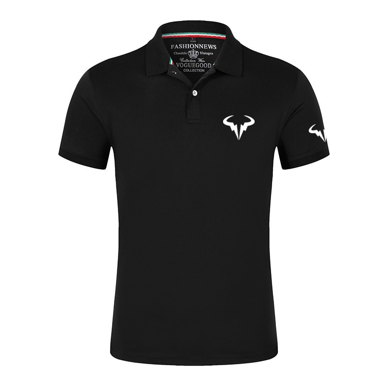 Rafael Nadal 2022 Men's Tennis Player New Printed Polos Shirt Summer Short Sleeve Causal Stand-Up Collar Tee Shirts Tops Cl