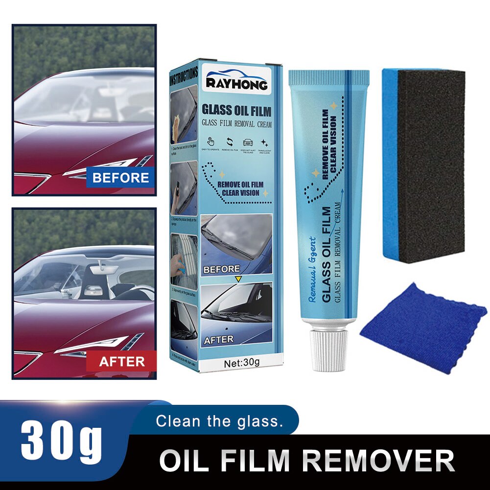 Car Glass Polishing Degreaser Cleaner Oil Film Clean Polish Paste For Bathroom Window Glass Windshield Windscreen Glasses Set
