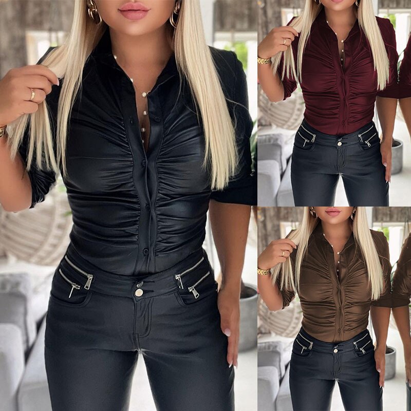 New Fall/Winter 2022 Commuter Long-Sleeved Lapel Shirts formal Shirt Cargo Shirt Christmas Shirt Man Women's Embroidered Bl