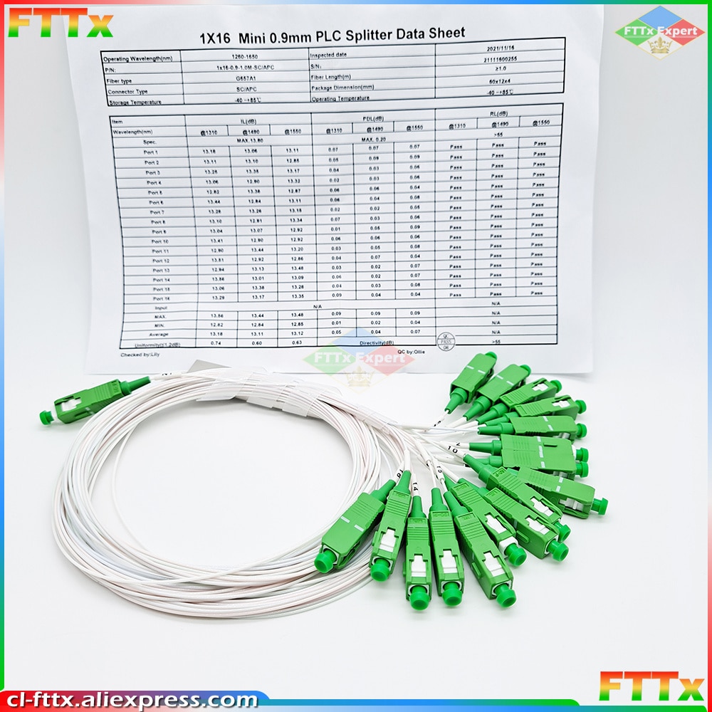 Free shipping 30pcs/lot 1X16 PLC Splitter/Fiber Optic PLC spliter/Planar Lightwave Circuit Splitter SC/APC