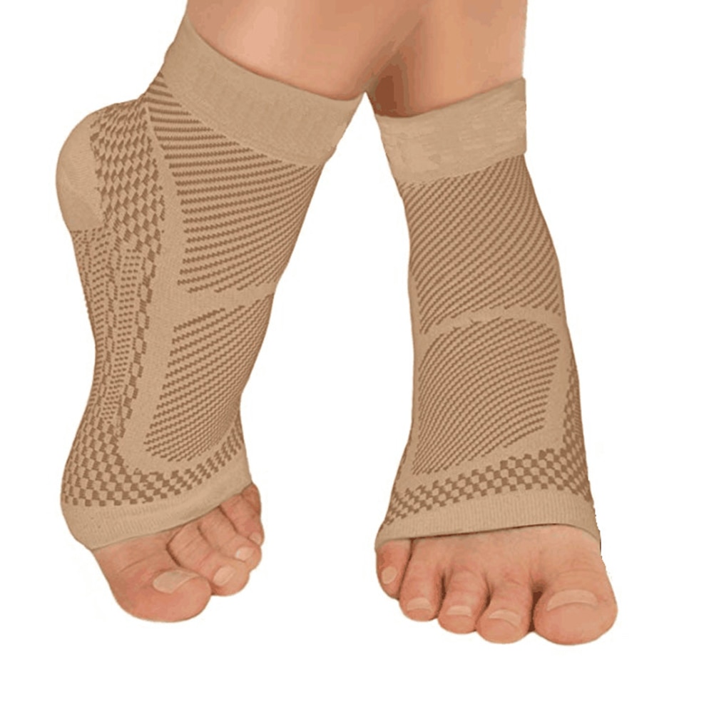 Sports Ankle Brace Compression Sleeve Plantar Fasciitis Sock for Tendonitis Joint Pain Reduces Swelling Heel Spur Pain