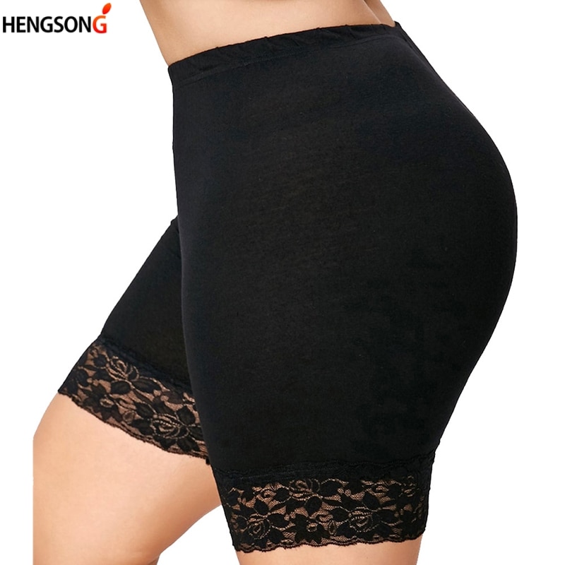 Women's Shorts Hot Safety Short Pants Elastic Anti Chafing Lace Thigh Middle Waist Prevent Leg Thigh Chafing