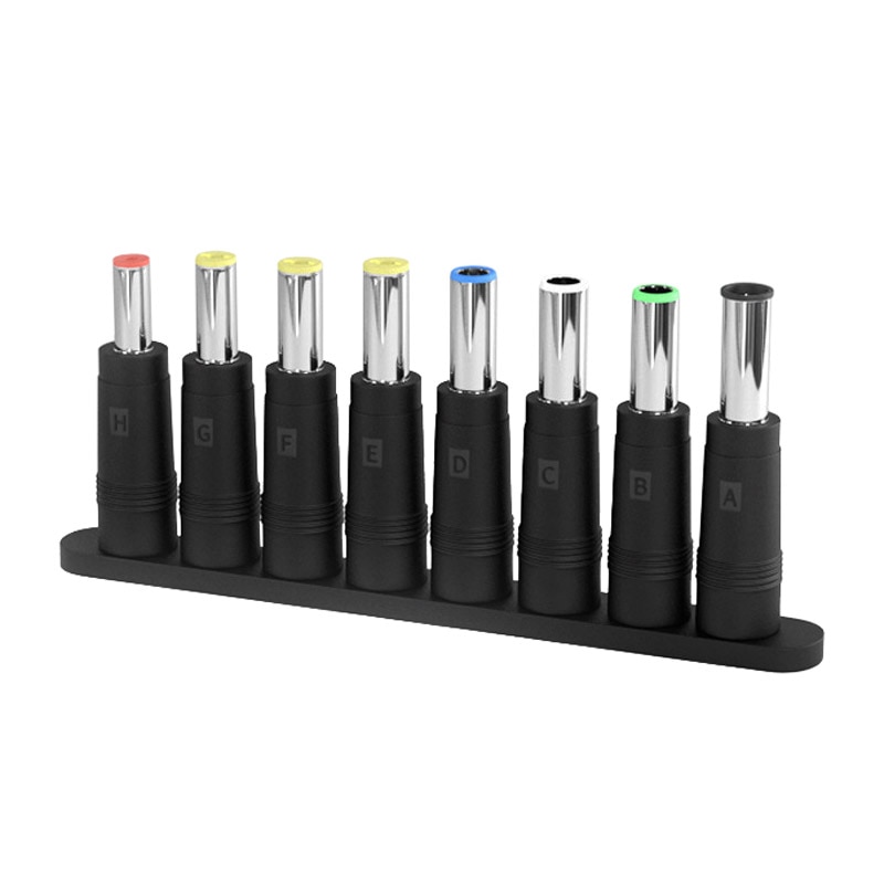 8-in-1 DC power jack female plug adapter Connectors 5.5*2.1mm to 3.5 4.0 4.8 5.5 5.2 6.3 6.0 Male Tips adaptor