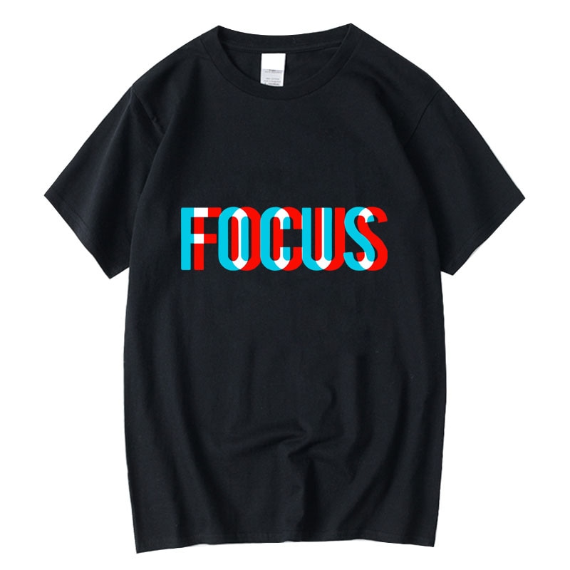 XIN YI Men's T-shirt high quality 100% cotton Funny focus design Printed loose o-neck men tshirt short sleeve t-shirt male 