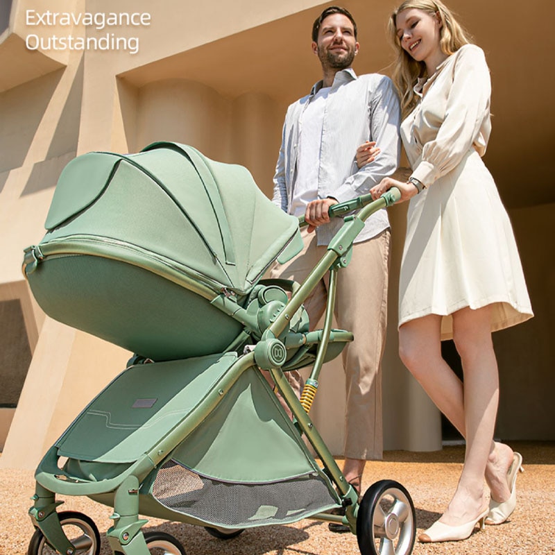 Travel portably Baby stroller Can Ultralight folded children's Trolley car 0-4 years High view Four wheels Newborn Baby Car