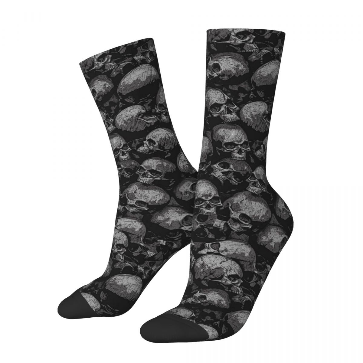 Fashion Male Men Socks Harajuku Totally Gothic Sock Goth Skull High Quality Women's Socks Spring Summer Autumn Winter