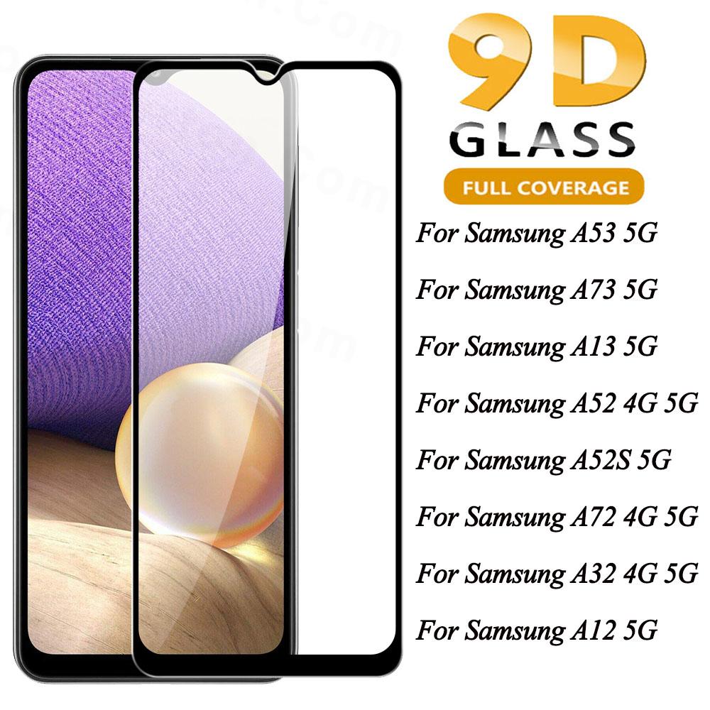 9D Protective Glass For Samsung Galaxy A53 A73 A13 A52S A52 A72 A12 A22 5G Tempered Glass on Samsung A 13 22 32 5G 53 72 73 Film