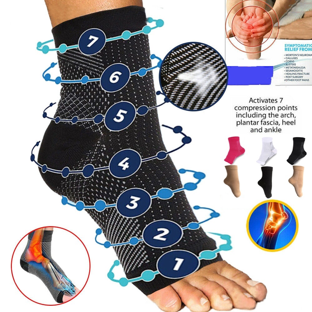 Men Women Foot Circulation Swelling Relief Foot Sleeve Socks Foot Anti Fatigue Compression Varicosity Ankle Support Socks