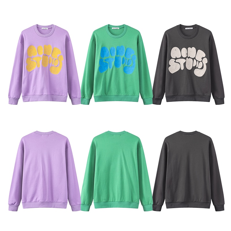 Hot Sale Acne Studios 22 New Acne Studios Autumn/Winter Heavy Pullover Embroidery Alphabet Top Quality Men Women Sweater