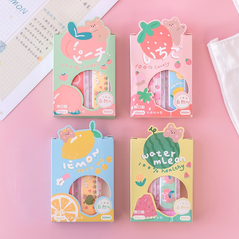 20pcs/box Waterproof Band Aid Plasters for Children Kids Cartoon Medical Strips Wound Dressing Patch Bandages First Aid Patches