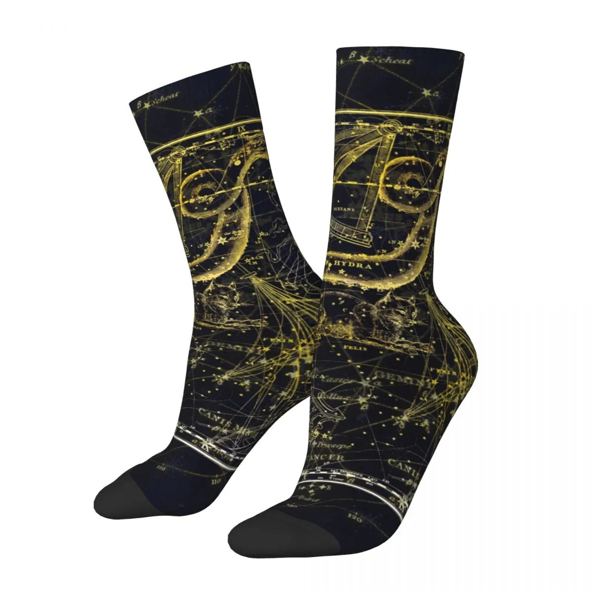 Hip Hop Retro Constellation Zodiac Astrology Crazy Men's Socks Unisex Harajuku Printed Funny Novelty Happy Crew Sock Boys G