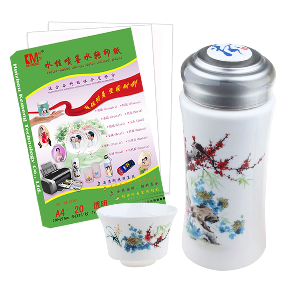 A4 A3 A2 Size Apply to Ceramic Glass Metal Wood Inkjet Transparent Clear Water Slide Transfer Printing Decal Paper
