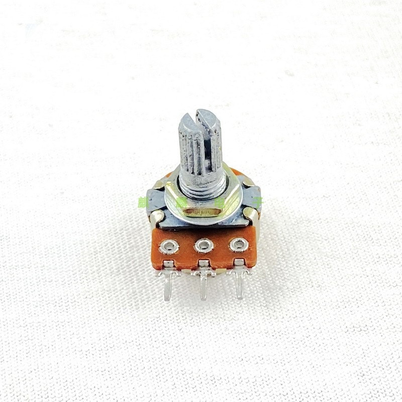 2 Piece 16 Type C500K Mono Volume Adjust Potentiometer Flower Shaft 15mm 3-Pin
