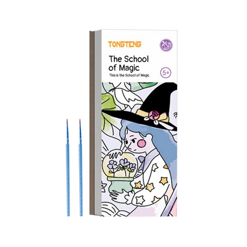 Pocket Coloring Book For Kids Educational Coloring Book With Paint Brushes Graffiti Coloring Book For Kids Pocket Watercolor